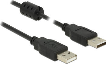 1,0m USB 2xUSB 2.0-A USB Kabel USB A Schwarz 