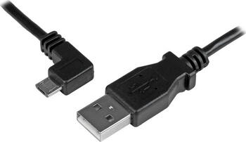 1,0m StarTech.com Micro USB Lade/Sync-Kabel - St/St - Micro USB linksgewinkelt