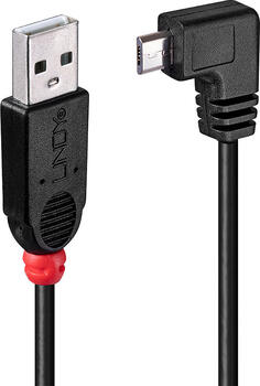 1,0m USB 2.0 A/Micro USB B, 90°, M/M USB Kabel USB A auf Micro-USB B