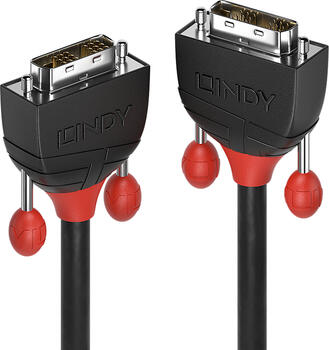 2m Lindy DVI-Kabel, stecker/stecker schwarz 