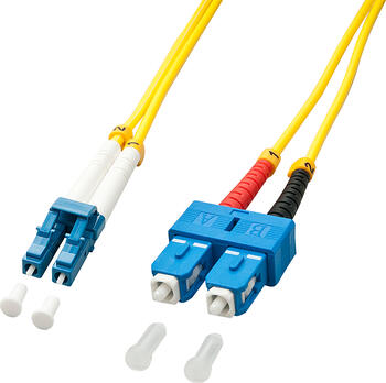 20m LWL Duplex Kabel, OS2, 2x SC Stecker/2x LC Stecker Lindy
