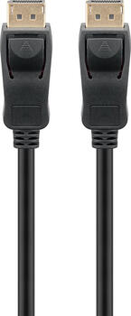 3m DisplayPort-Kabel 1.2 stecker/ stecker für 4k/60Hz, bis zu 10,8 Gbit/s schwarz goobay