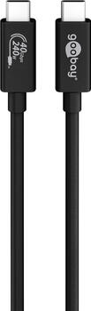 0,7m Super Charge & Sync USB-C-Kabel, stecker/ stecker USB4 Gen 3x2, 240 W, schwarz goobay