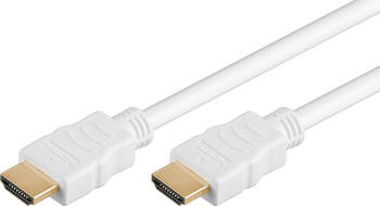 1,5m High-Speed 2.0 HDMI > HDMI-Kabel stecker/ stecker mit Ethernet für 4k/50/60 Hz weiss goobay