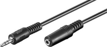 2m Audio-Kabel Klinke-Verlängerung goobay 3-polig, schwarz 