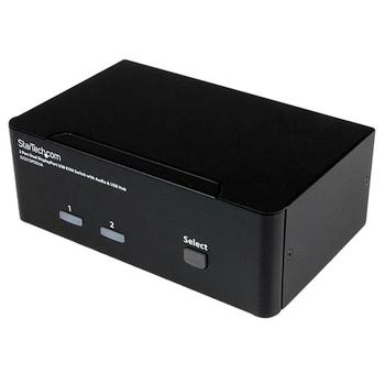 StarTech 2 Port Dual DisplayPort USB KVM Switch mit Audio DisplayPort Desktop KVM Umschalter