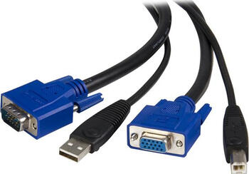1,8m StarTech USB VGA KVM Kabel 2-in-1 Kabelsatz für KVM Switch / Umschalter