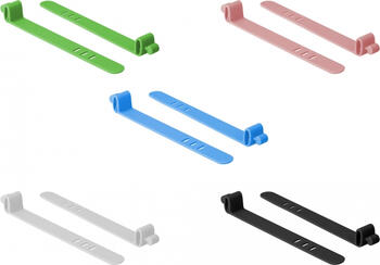 Delock Silikon-Kabelbinder wiederverwendbar 10 Stück farbig 