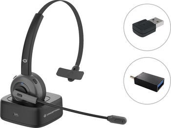Conceptronic Polona 03BDA Mono Headset, Kopfhörer On-Ear, USB, USB-C