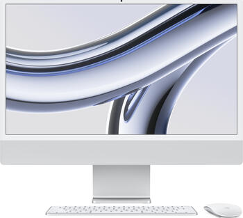 Apple iMac 24 silber, M3, - 8 Core CPU / 10 Core GPU, 8GB RAM, 512GB SSD, macOS Sonoma