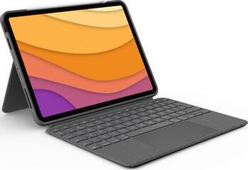 Logitech Combo Touch, KeyboardDock für Apple iPad Air 4 10.9 grau, DE