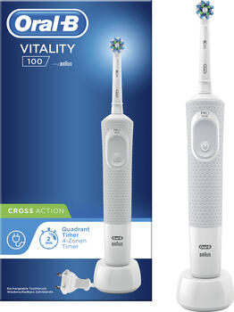Oral-B Vitality 100 Cross Action weiß. Elektrozahnbürste 