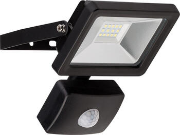 goobay LED Außen-Flutlichtstrahler, 10 W, 830 lm schwarz ersetzt 60 W, mit Bewegungsmelder