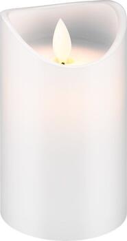 LED Echtwachs Kerze weiss, 7,5x12,5 cm Wunderschöne und sichere Lichtlösung für viele Bereiche