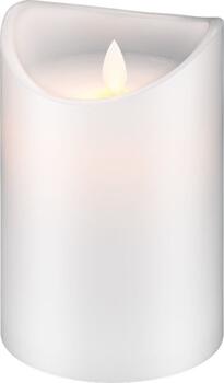 LED Echtwachs Kerze weiss, 10x15 cm Wunderschöne und sichere Lichtlösung für viele Bereiche