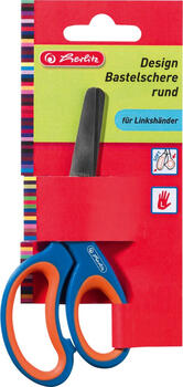 Herlitz Design Bastelschere rund Linkshänder, farbig sortier 