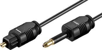 Toslink optisches Digital Audio Verbindungskabel 3,5 mm mini Toslink-Stecker > Toslink-Stecker; ø 2,2 mm