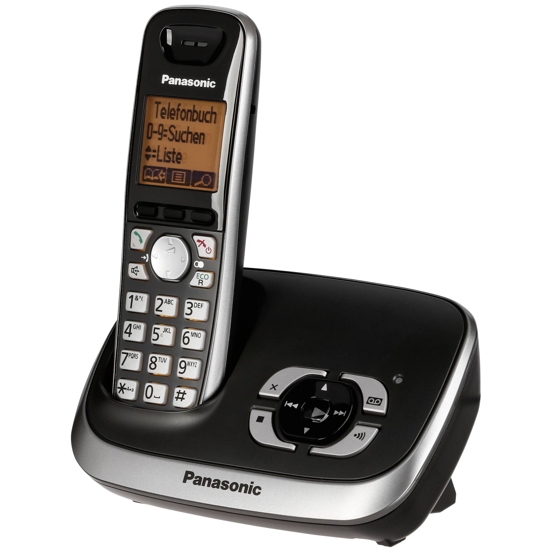 Panasonic KX TG6521GB schwarz Schnurlostelefon günstig bei | DECT-Telefone