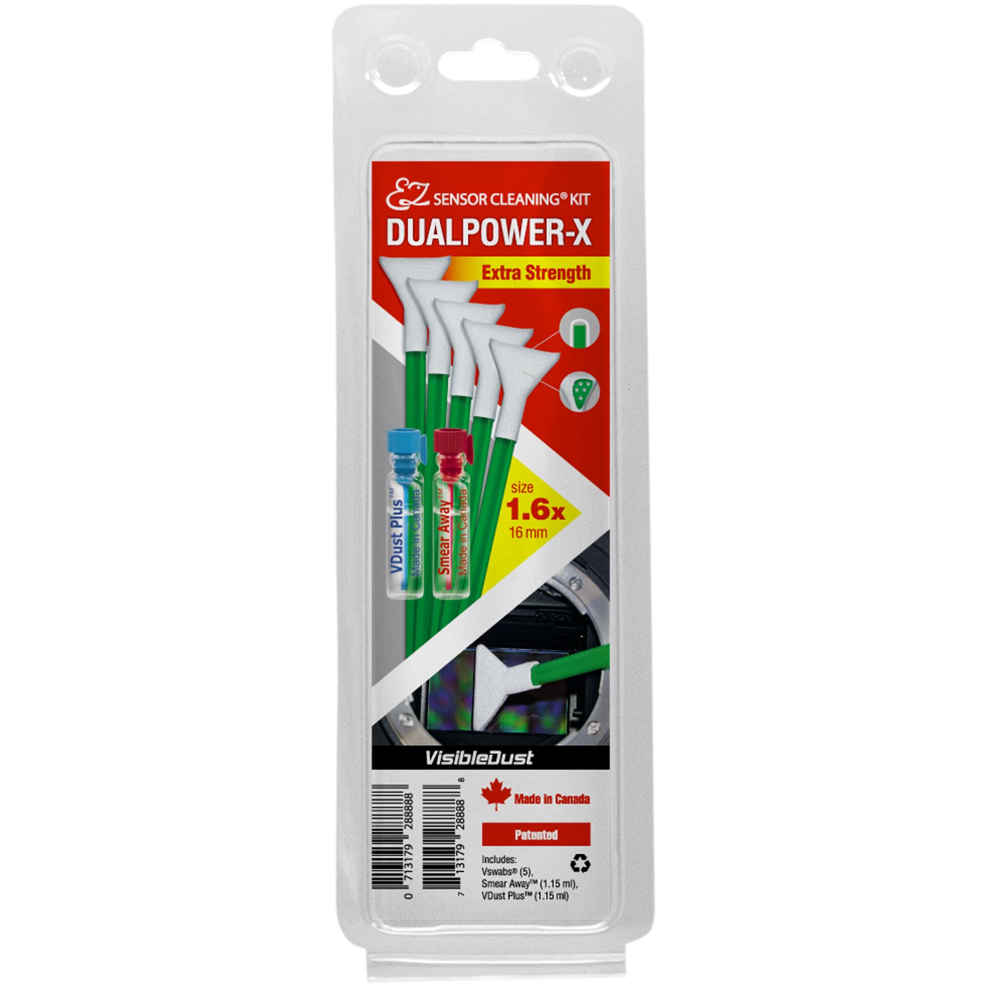Visible Dust DUALPOWER-X 1.6x Extra Strength MXD100 Green Swab