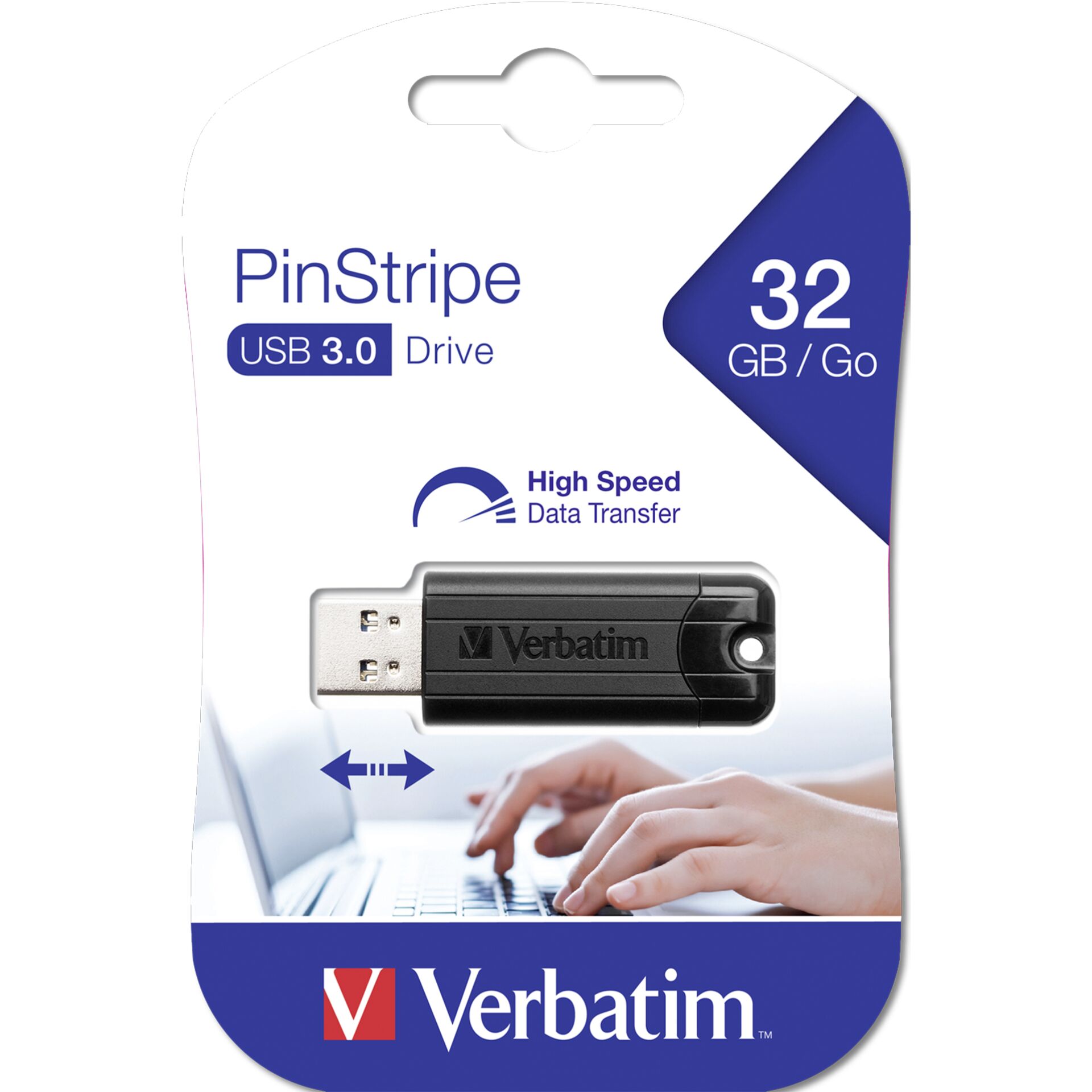 Verbatim PinStripe USB-Stick 32 GB USB Typ-A 3.0 (3.1 Gen 1) schwarz