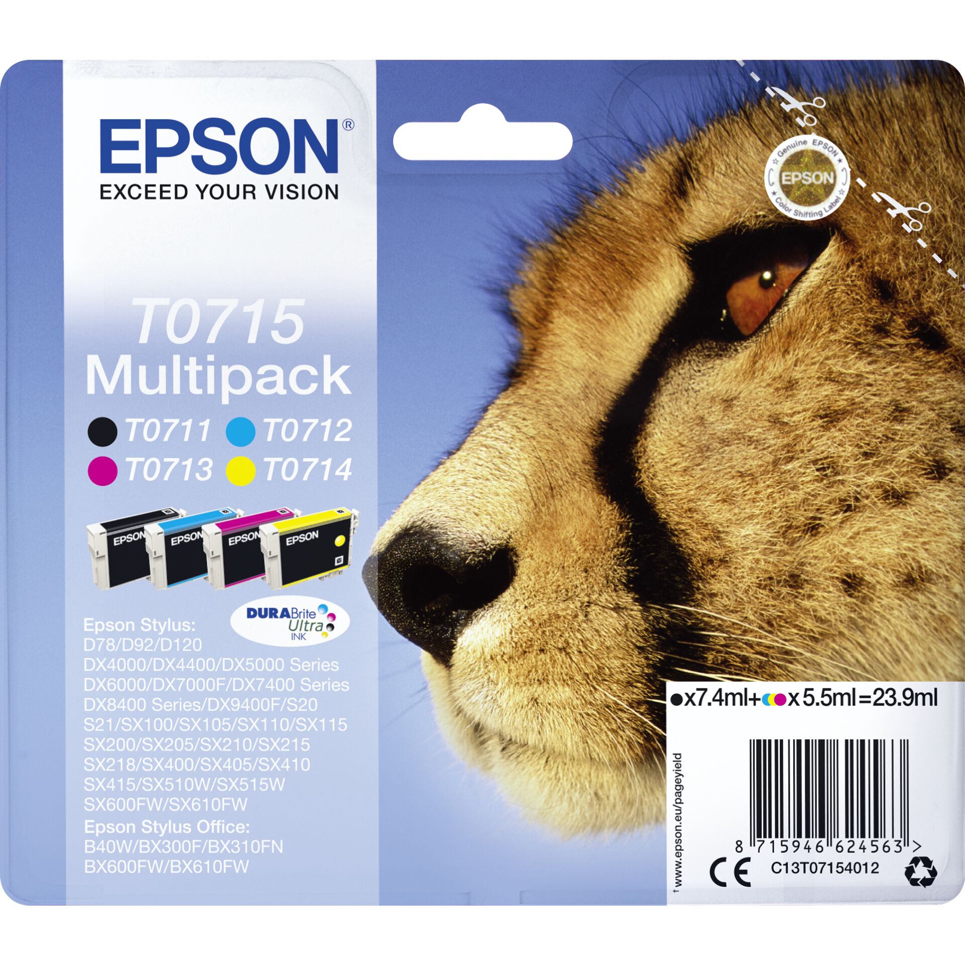 Epson Tinte T0715 Multipack 