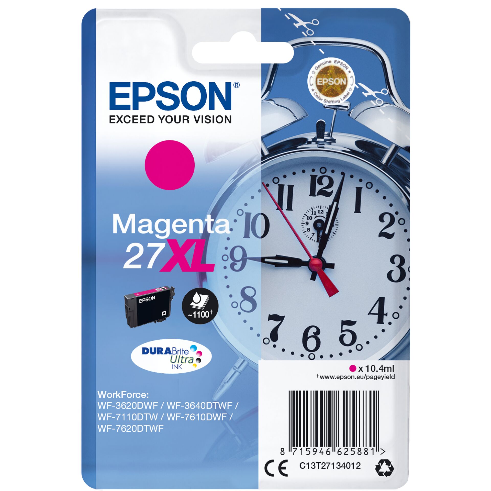 Epson Tinte 27 XL magenta 
