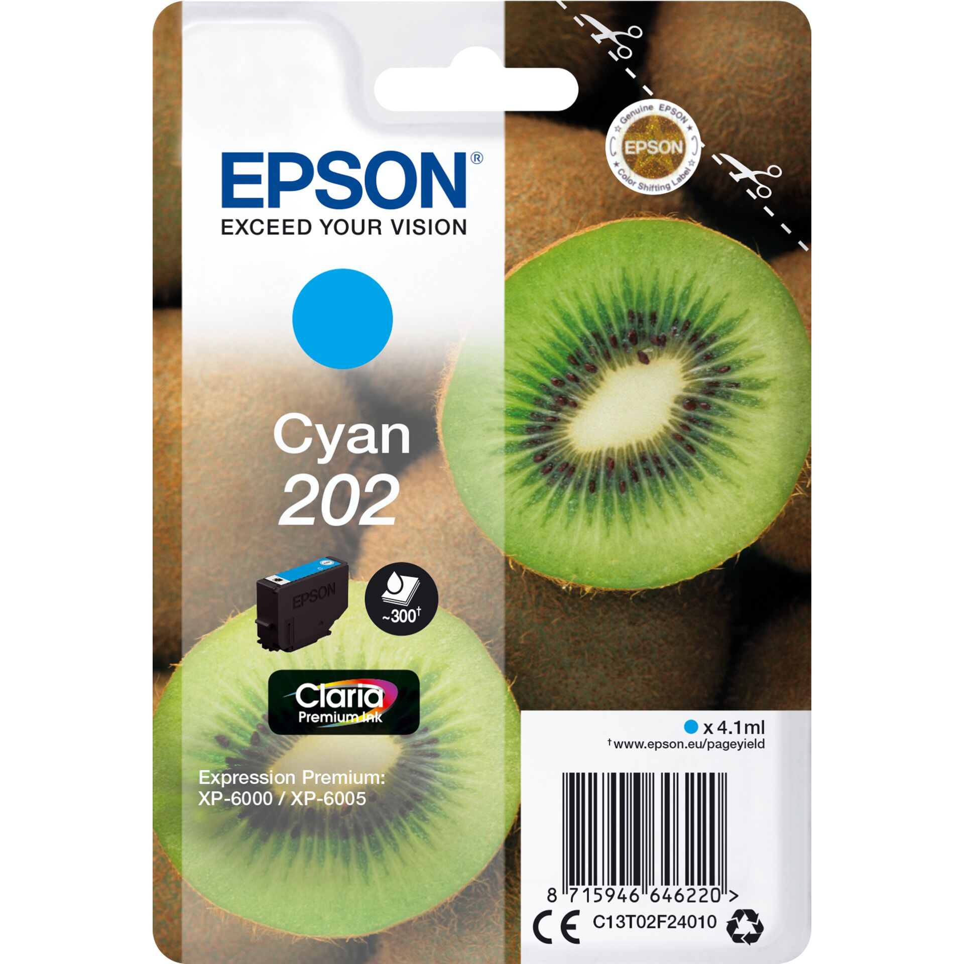 Epson Tinte 202 cyan 