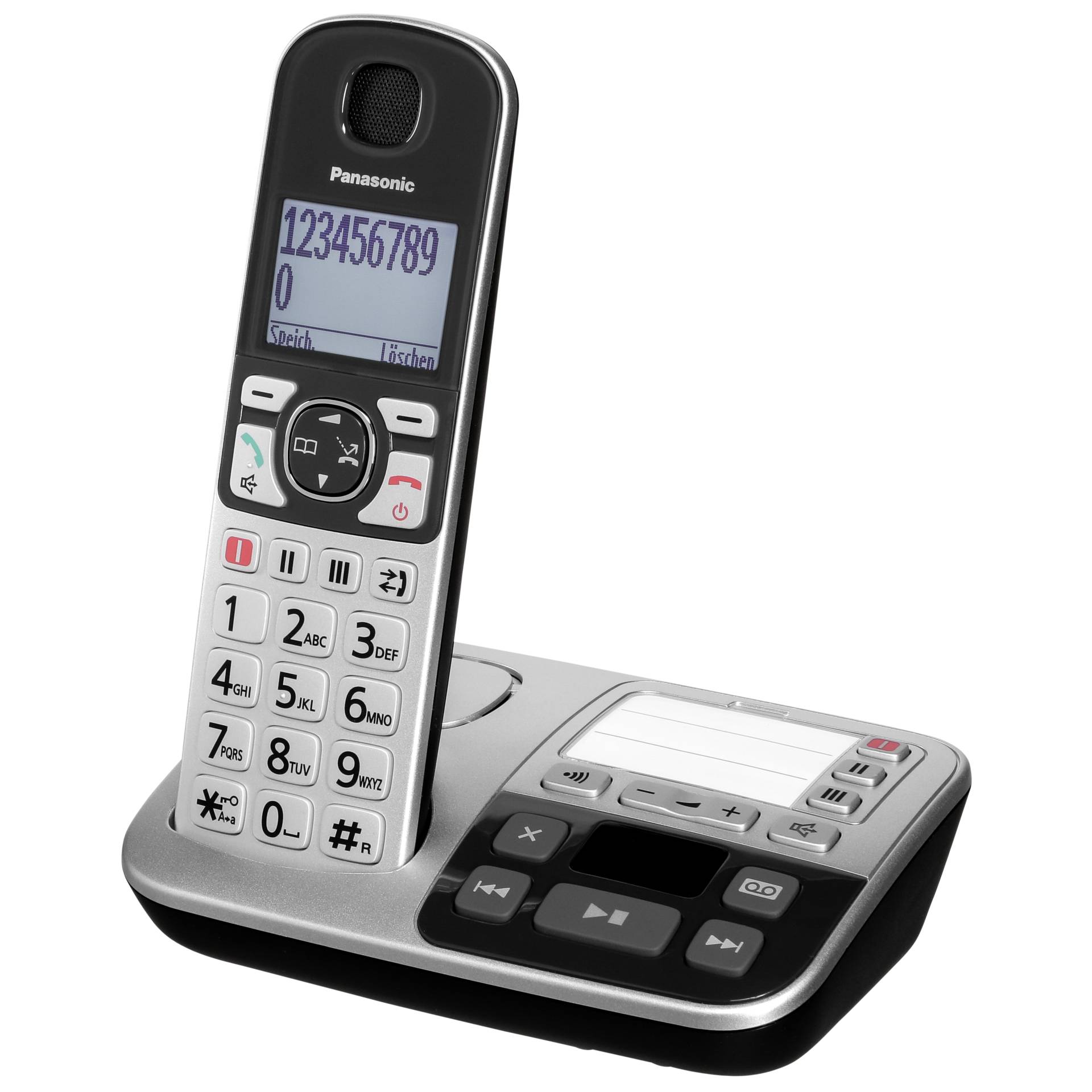 Panasonic KX-TGE520 silber, Analogtelefon schnurlos 