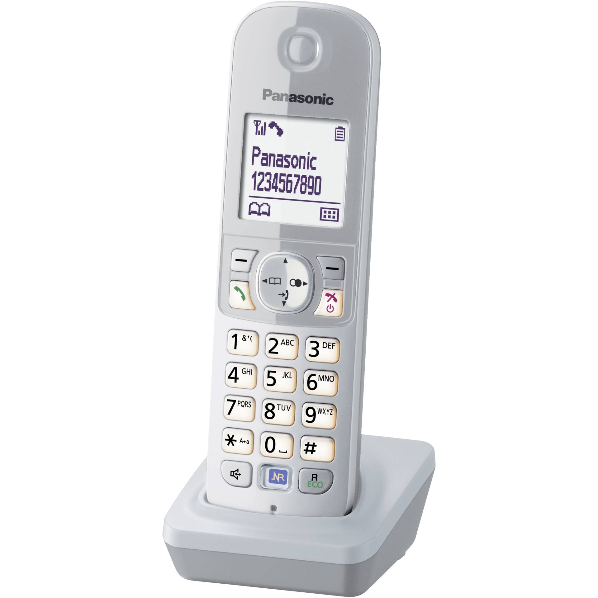 Panasonic KX-TGA681 DECT-Telefon Anrufer-Identifikation Silber