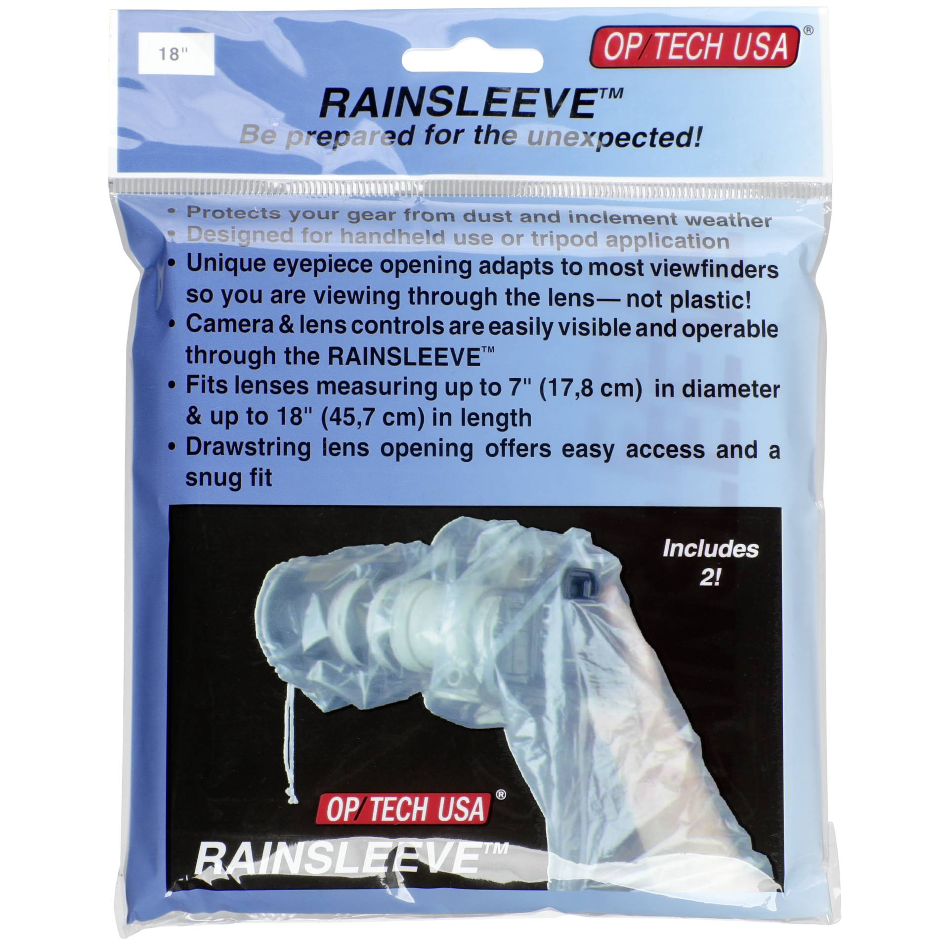 OP/Tech Rain-Sleeve 2er Pack Kamera-Regenschutz 