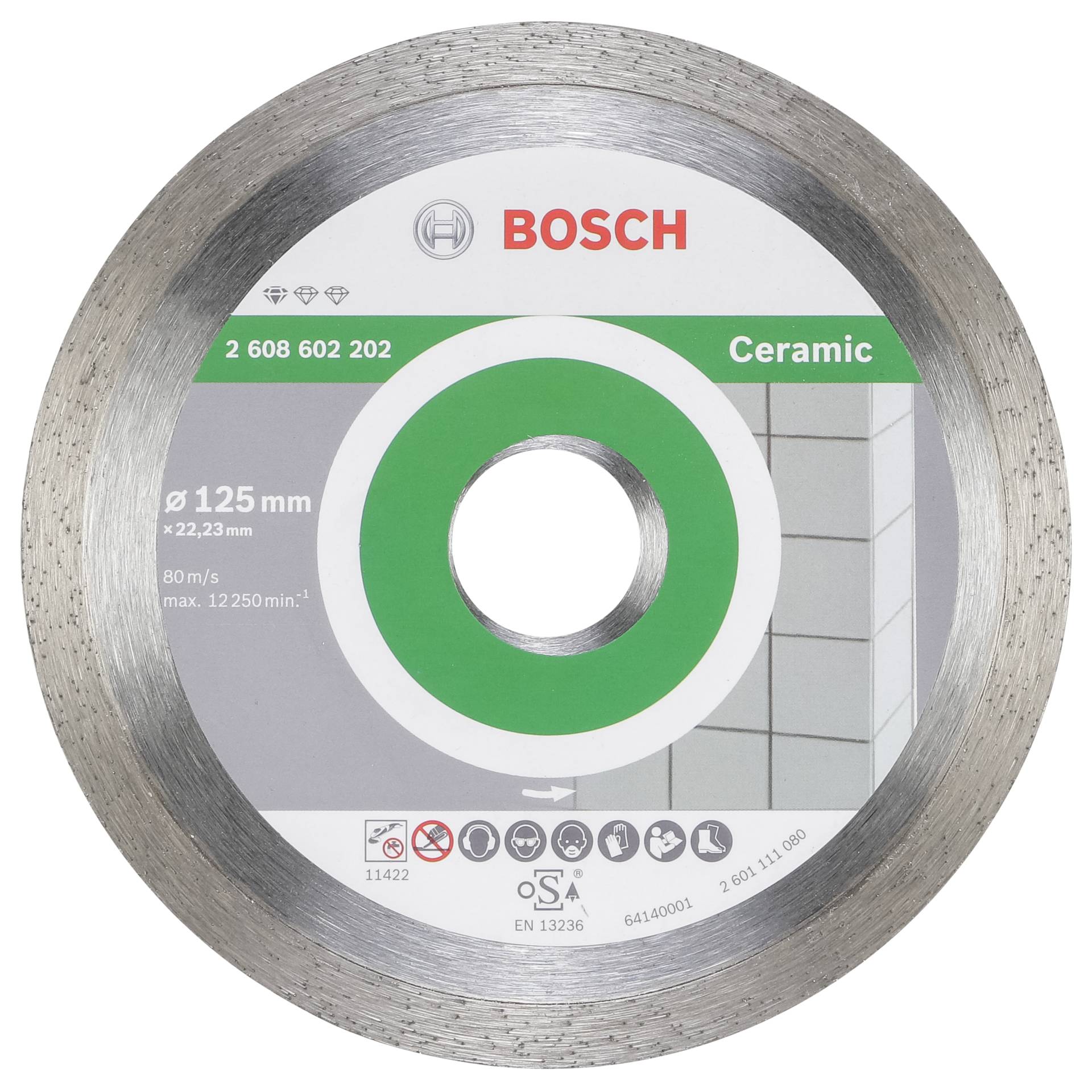 Bosch Diamanttrennscheibe Standard für Ceramic 125mm 22,23