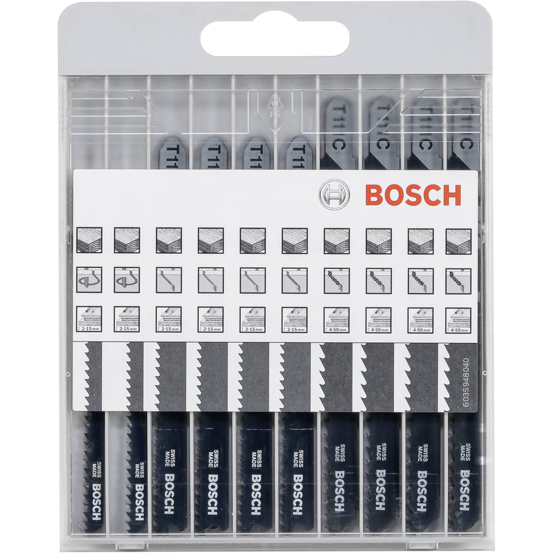 Bosch 10tlg. Stichsägeblatt-Set Basic für Holz