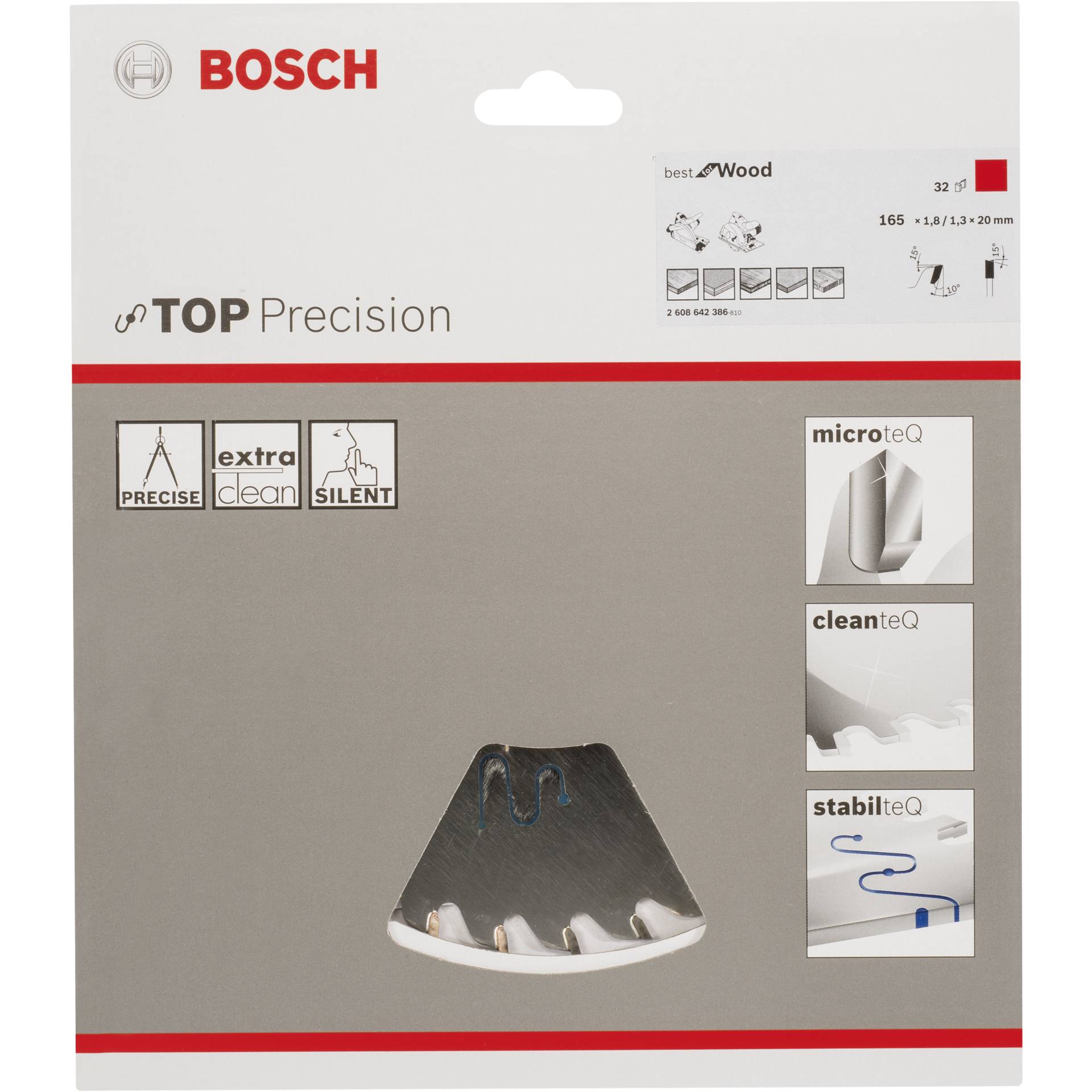 Bosch Kreissägeblatt BS WO H 165x20-32