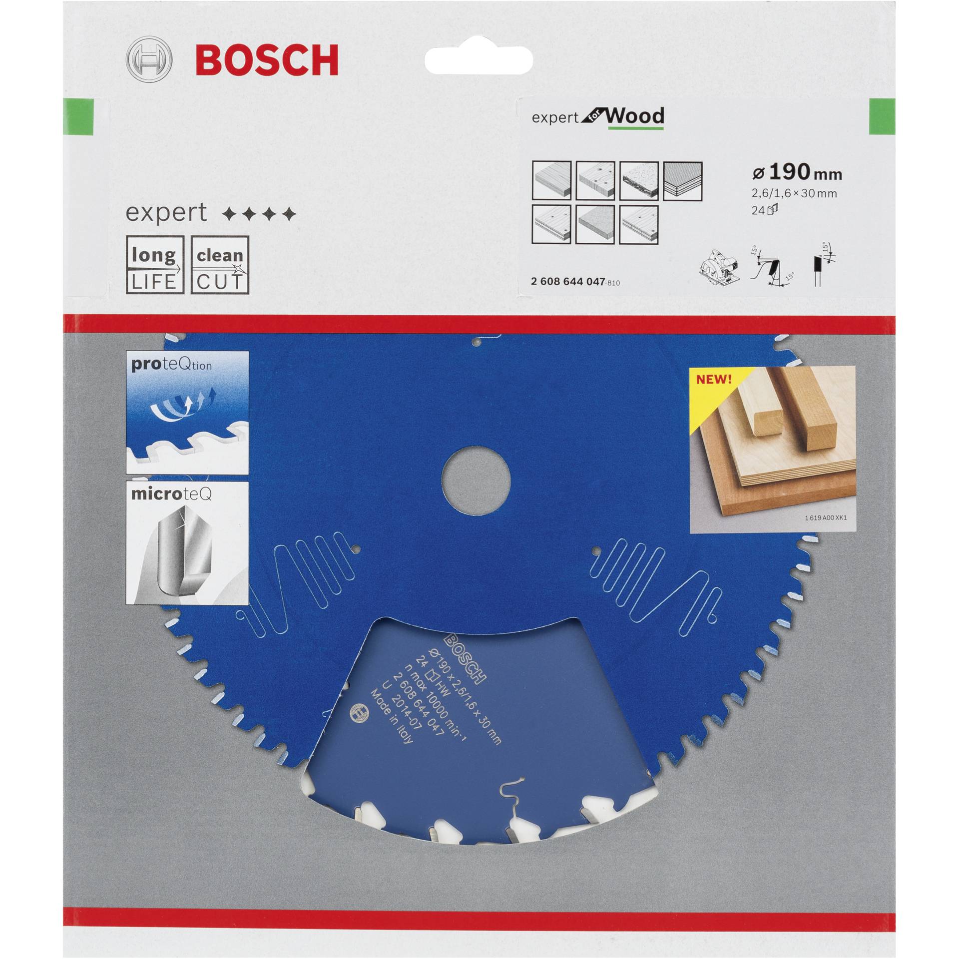 Bosch 2 608 644 047 Kreissägeblatt 19 cm 1 Stück(e)