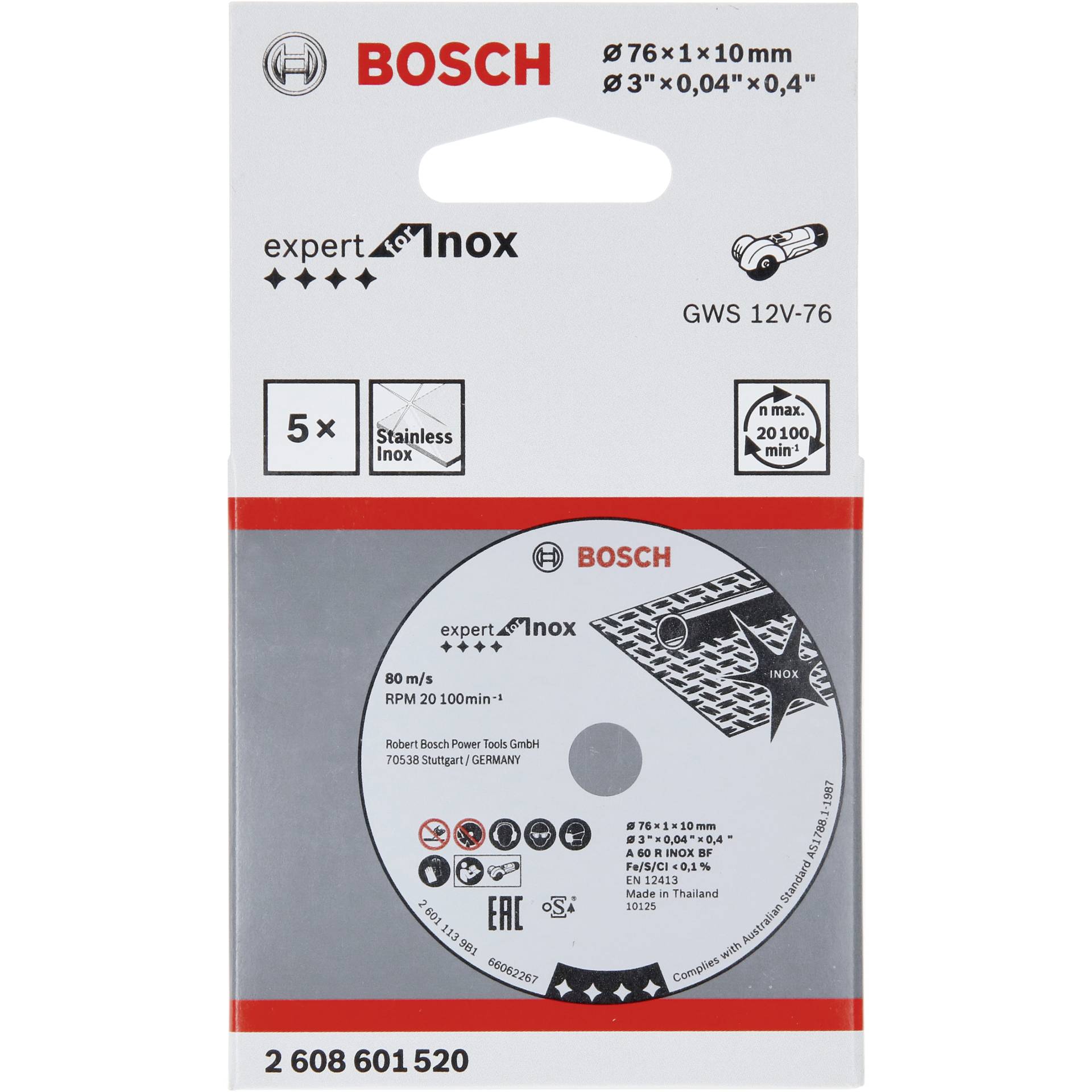 Bosch 2 608 601 520 Winkelschleifer-Zubehör Schneidedisk