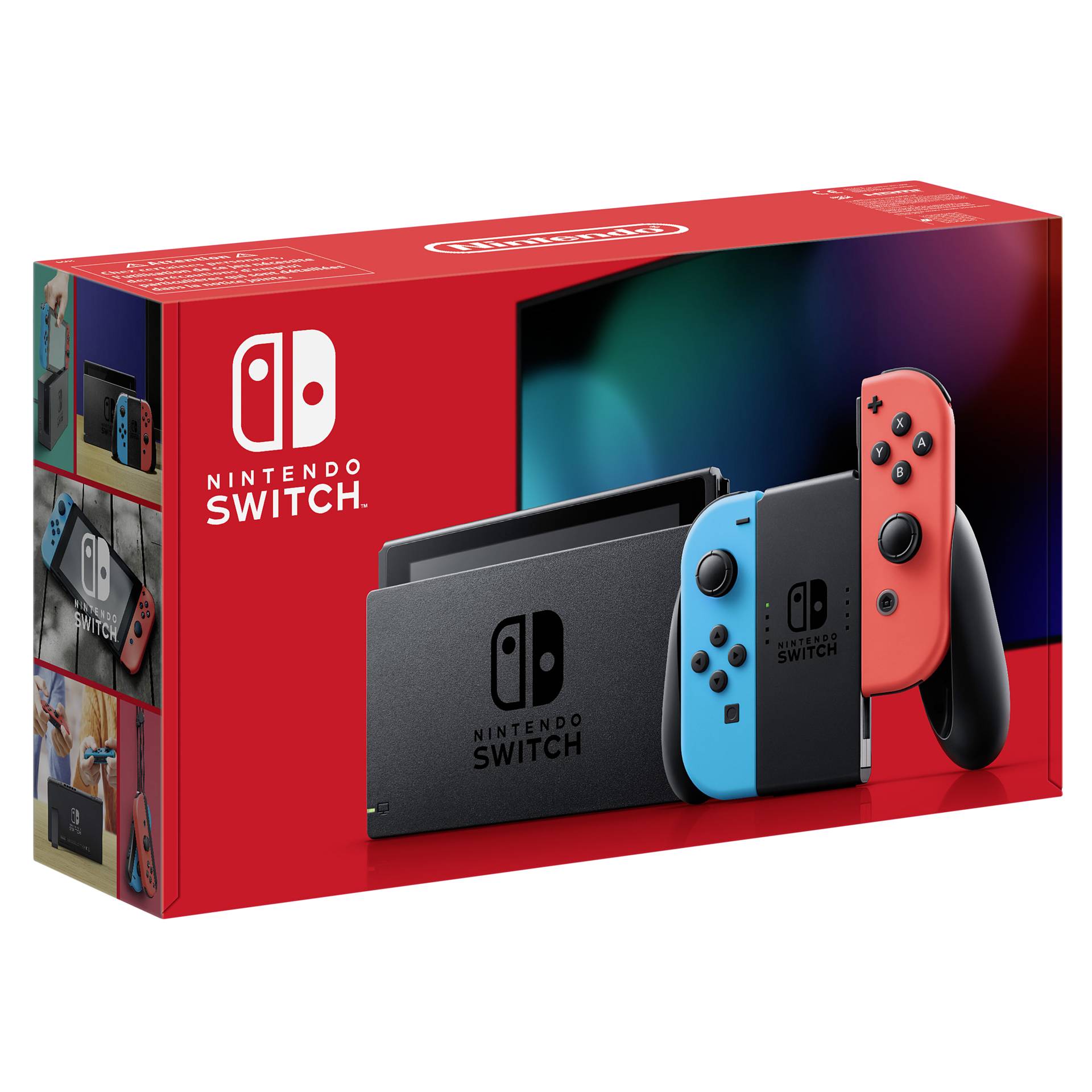 Nintendo Switch schwarz/blau/rot, Spielekonsole 