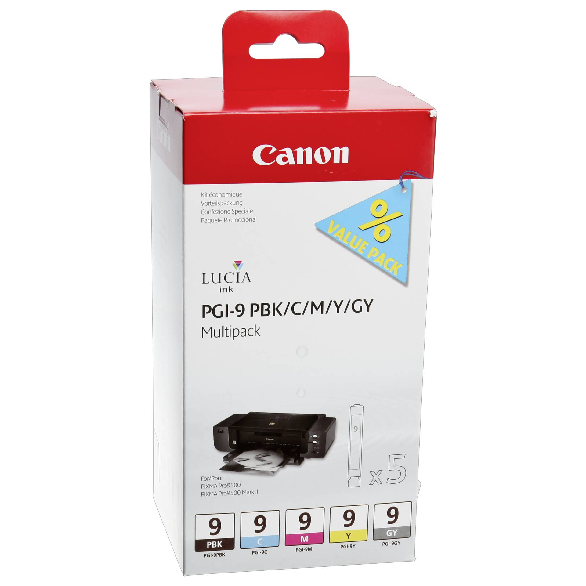 Canon Tinte PGI-9PBK/C/M/Y/GY Multipack 