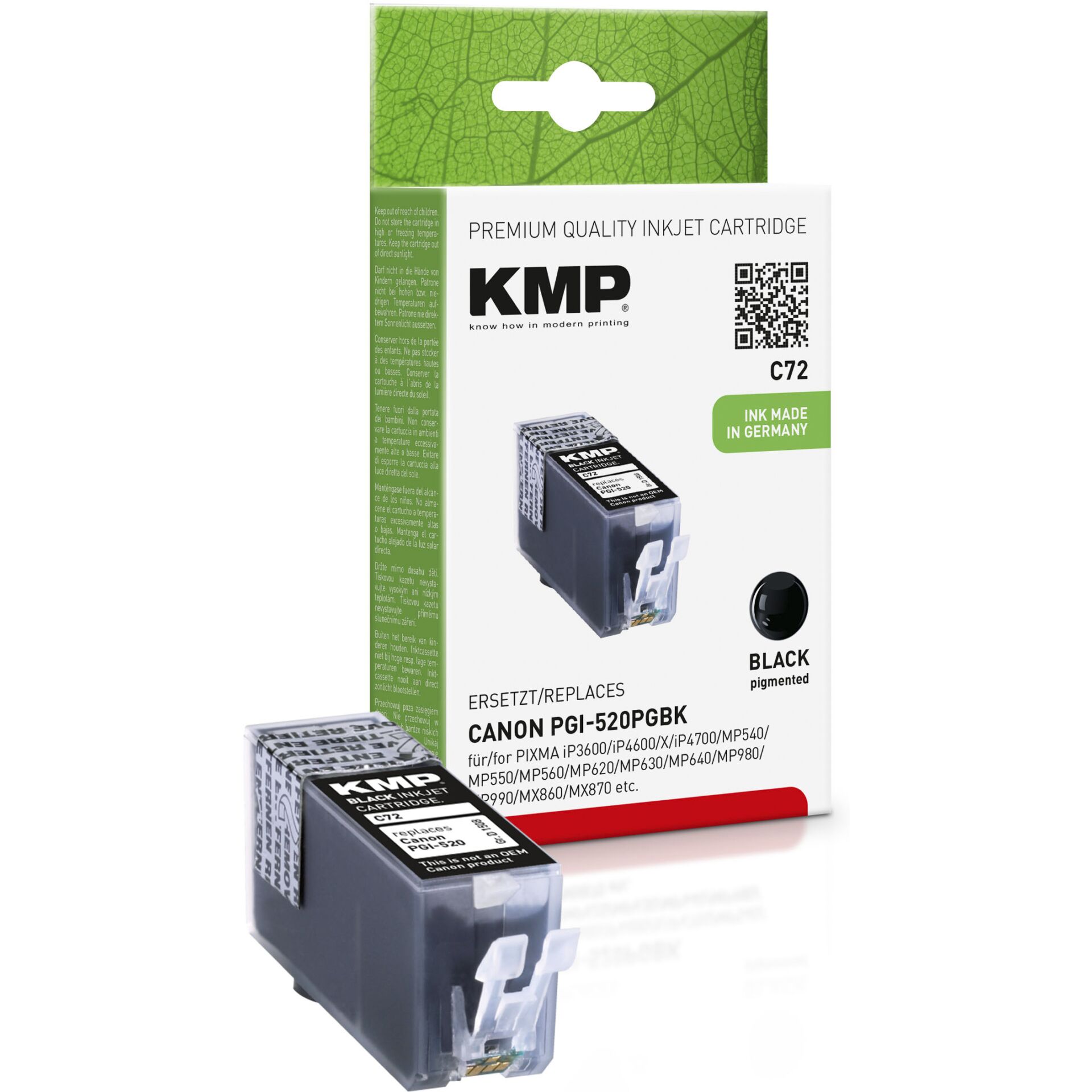 KMP C72 kompatibel zu Canon PGI-520BK schwarz 