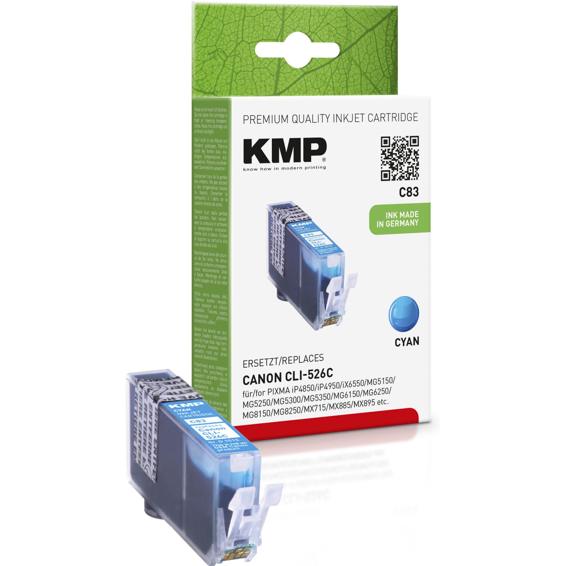 KMP C83 kompatibel zu Canon CLI526C cyan 