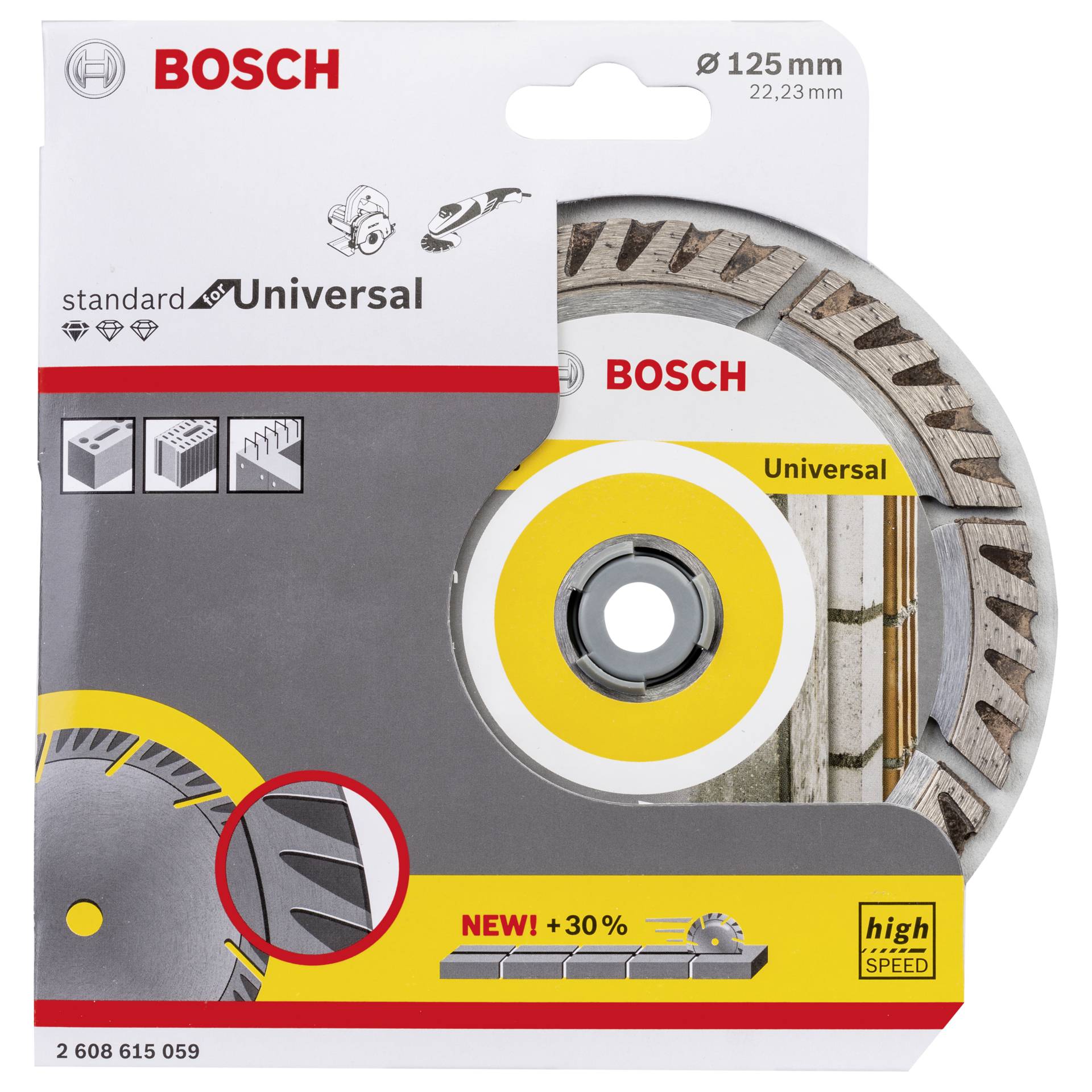 Bosch Diamanttrennscheibe 125x22,23 Stnd. Universal Speed