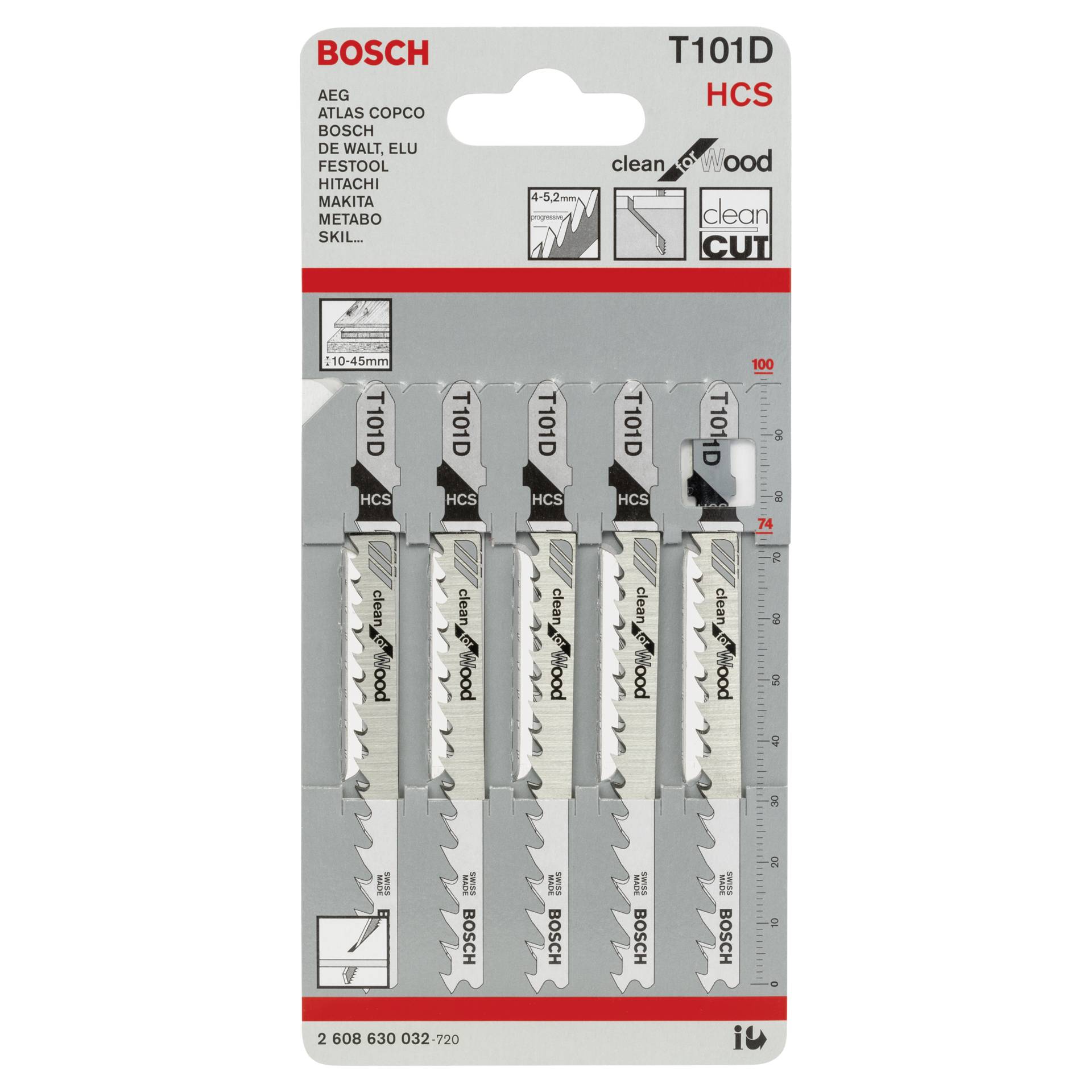 Bosch 5 Stichsägeblätter T 101 D