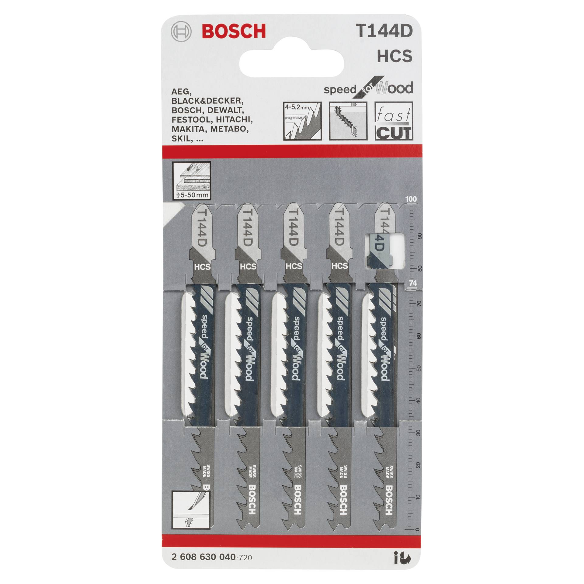Bosch 2 608 630 040 Sägeblatt für Stichsägen, Laubsägen & elektrische Sägen