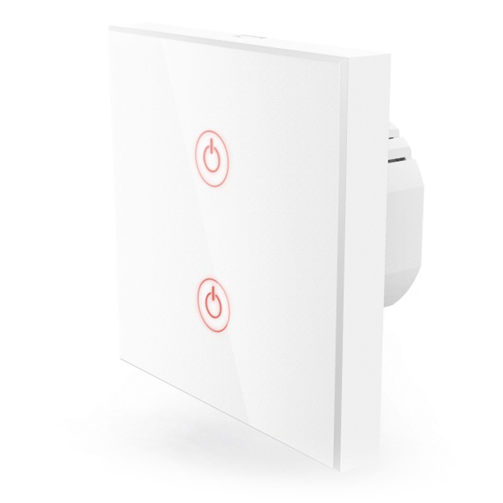 Hama WiFi-Touch-Wandschalter, Unterputz, weiß, 2-fach 