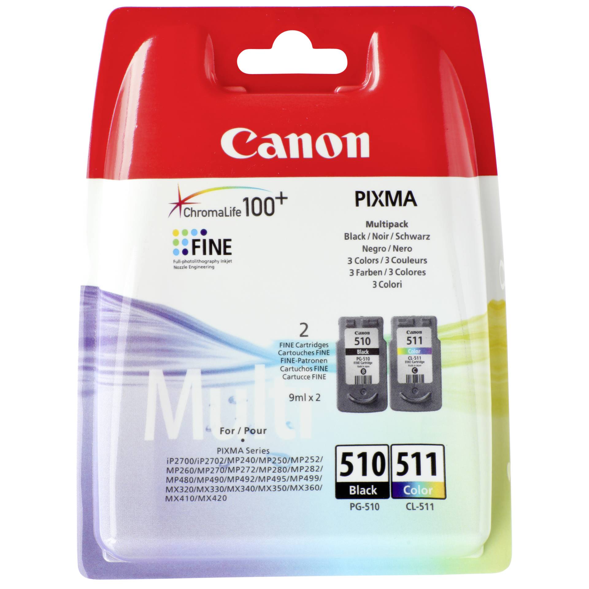Canon Tinte PG-510/CL511 BK schwarz/farbig 