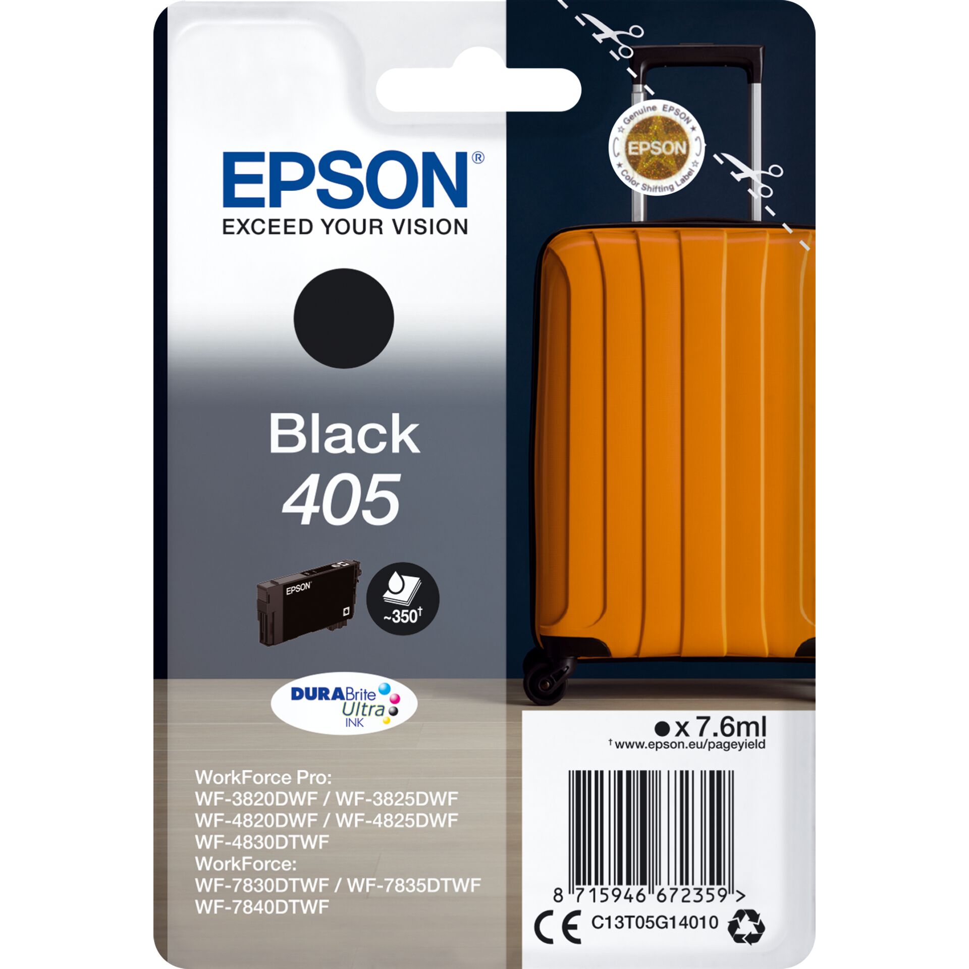 Epson Tinte 405 schwarz, 7.6ml 