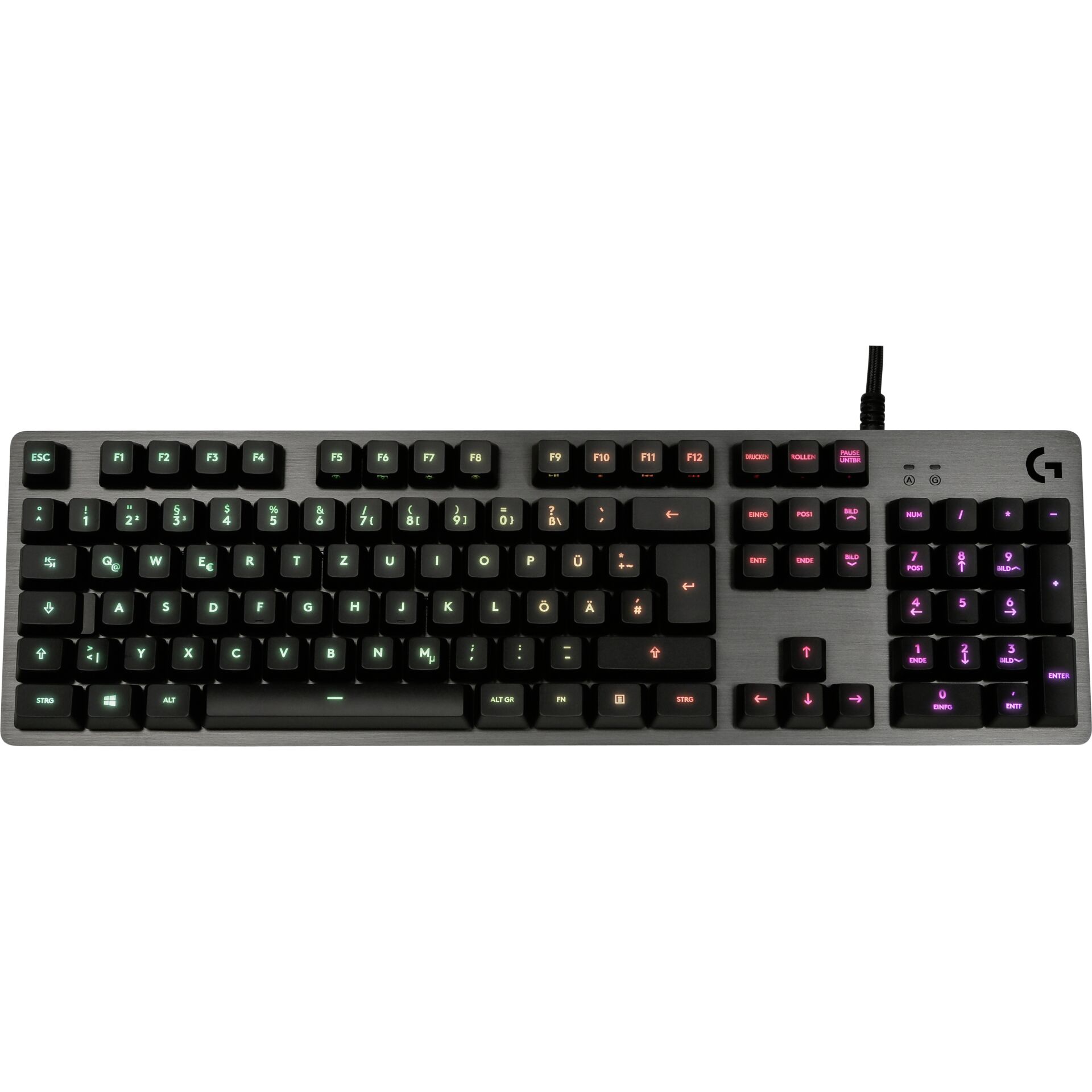 Logitech G G512 Carbon RGB Mechanical Gaming Keyboard Tastatur USB QWERTZ Deutsch Karbon