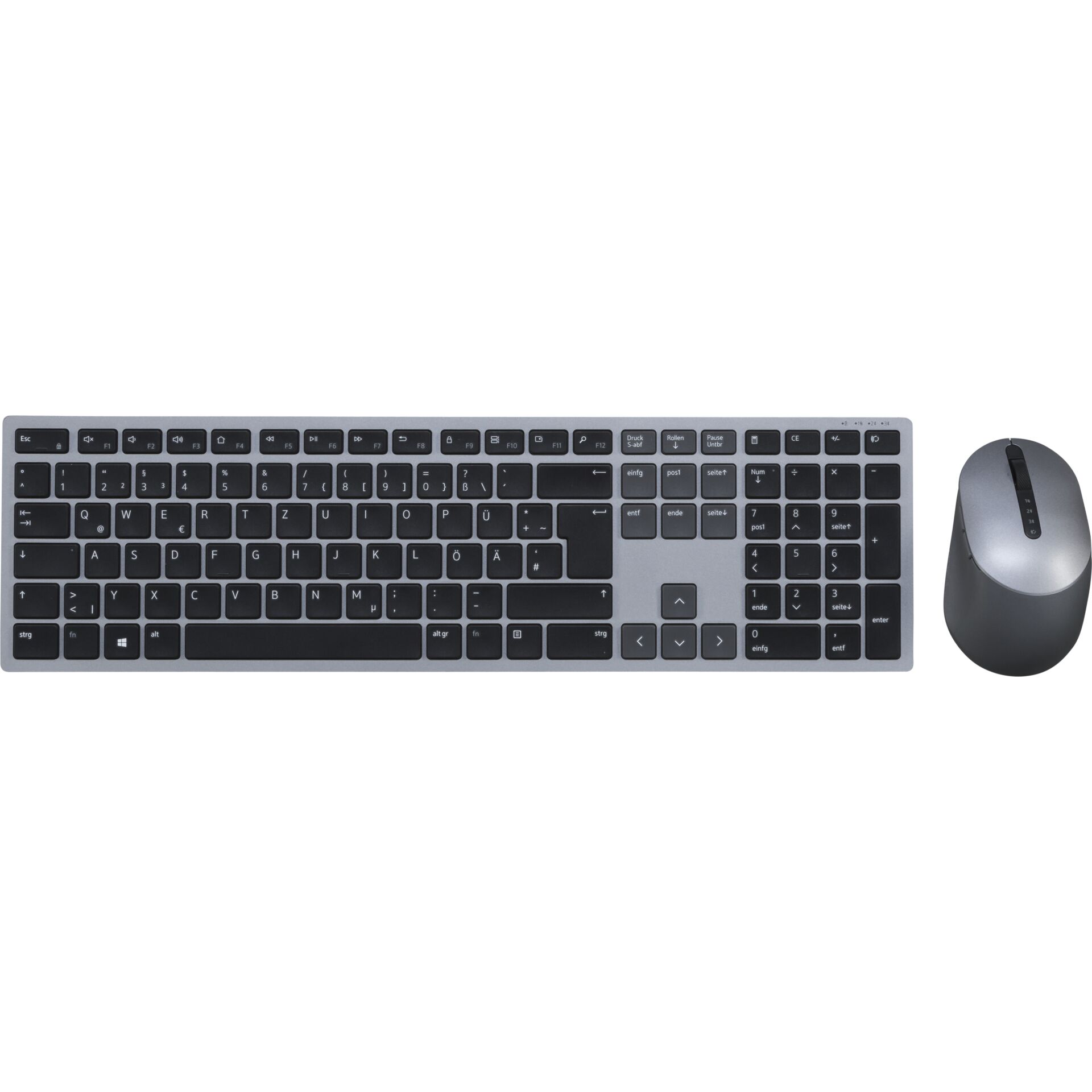 DELL KM7321W Tastatur RF Wireless + Bluetooth, Layout: DE Grau, Titan