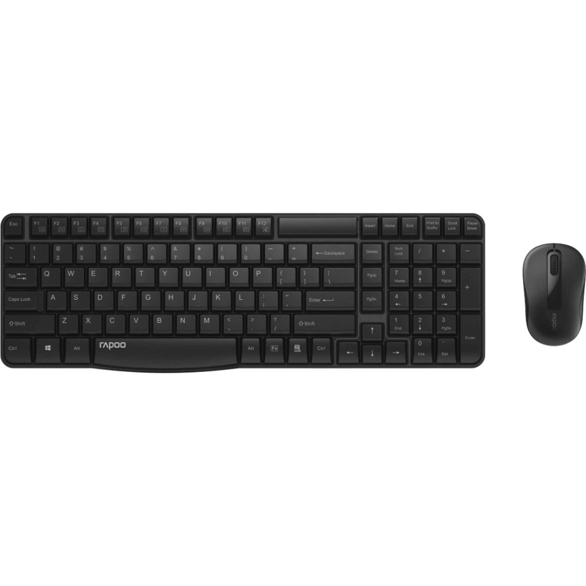 Rapoo X1800S Wireless Desktop Combo schwarz, Layout: DE, Tastatur
