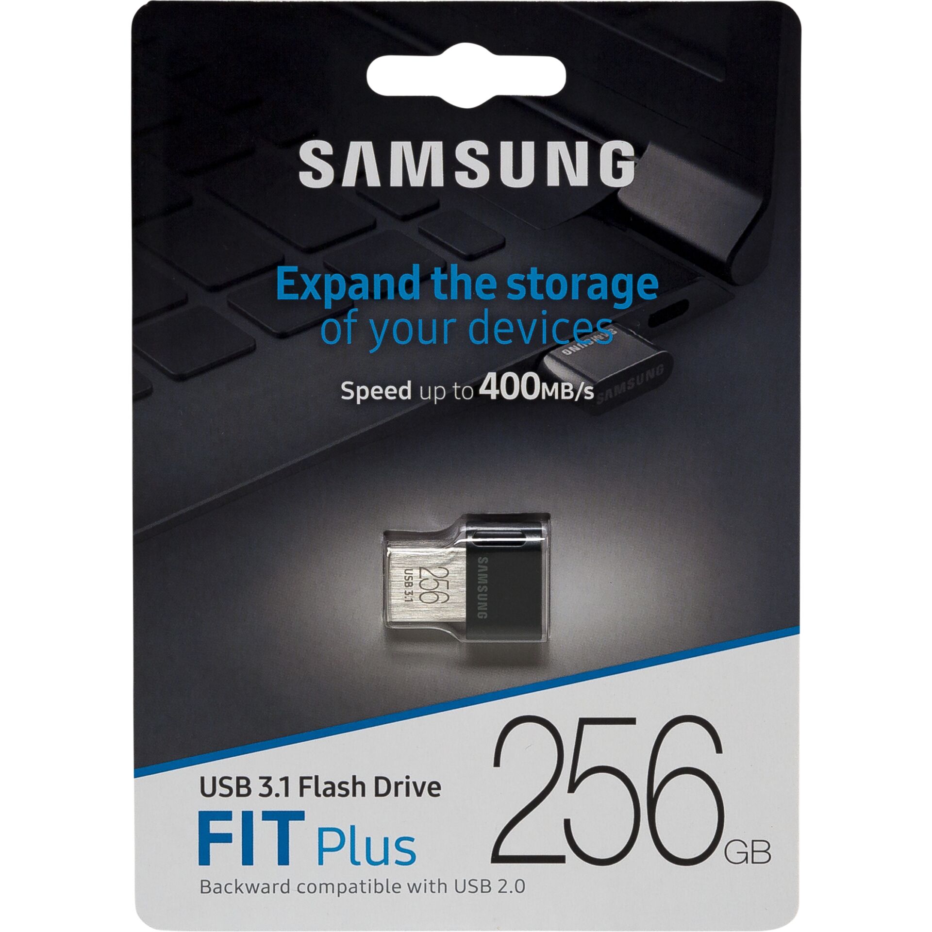 256 GB Samsung FIT Plus 2020 USB-Stick, USB-A 3.1, lesen: 400MB/s, schreiben: 110MB/s