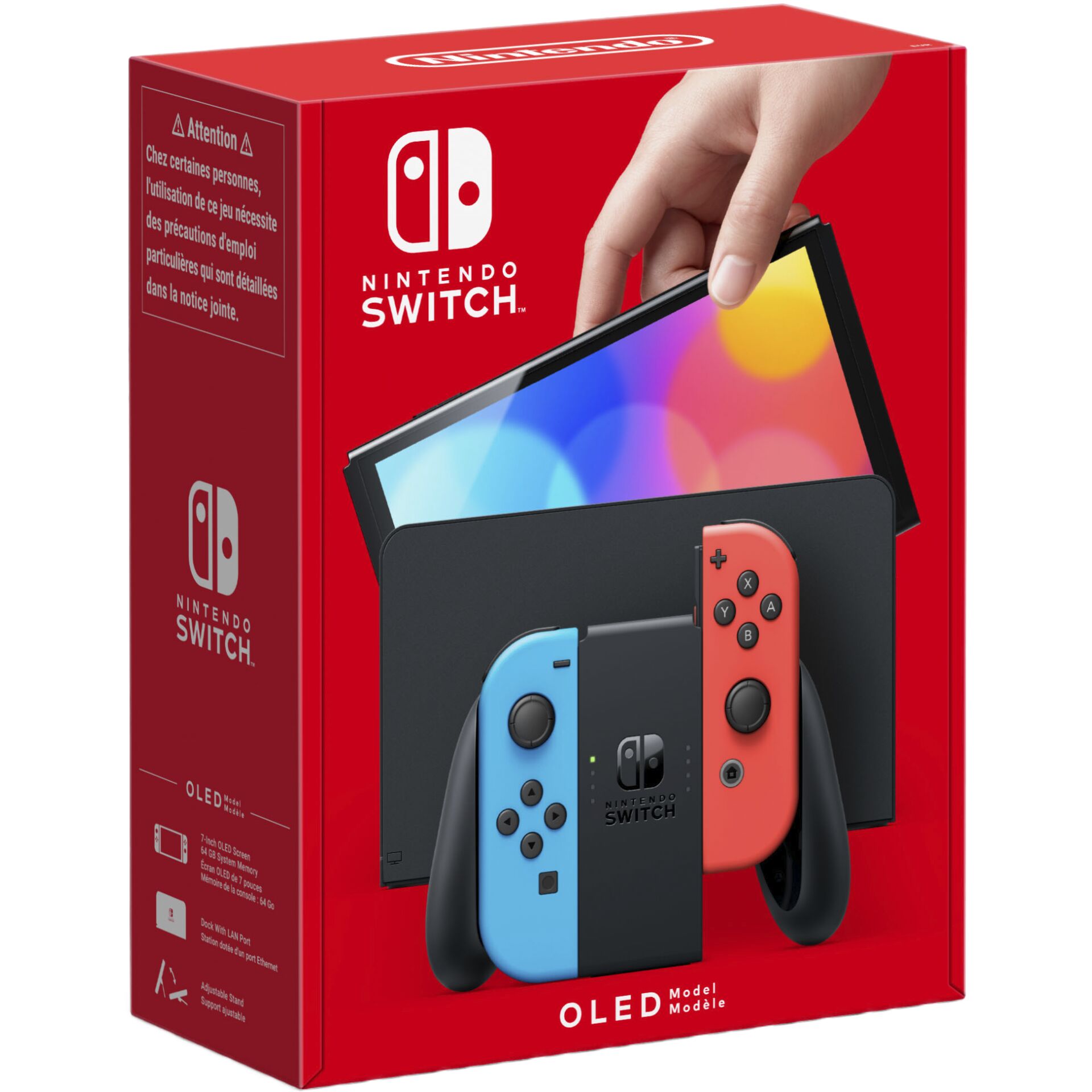 Nintendo Switch OLED schwarz/blau/rot, Konsole 